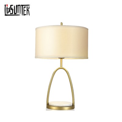 New E27 decorative table study hotel room Creative simple European style Pure copper study lamp Home Decorative Indoor