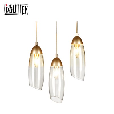 restaurants acrylic hanging lampNordic Modern Restaurant Lighting Small Size Transparent chandelier luxury