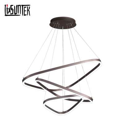 Simple Atmospheric Household Circle in Postmodern Times 48W 86W 135W LED chandelier crystals